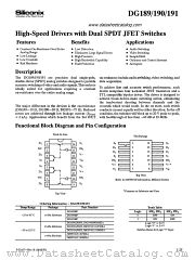 DG191 datasheet pdf Siliconix