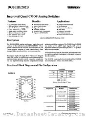 DG201B datasheet pdf Siliconix