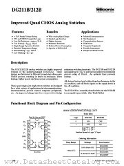 DG212B datasheet pdf Siliconix