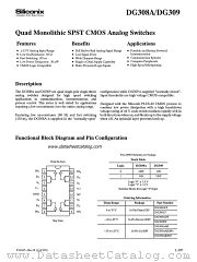 DG309 datasheet pdf Siliconix