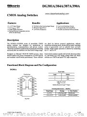 DG387A datasheet pdf Siliconix