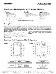 DG403 datasheet pdf Siliconix