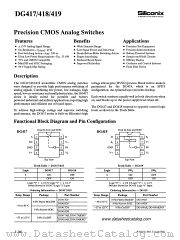 DG417 datasheet pdf Siliconix