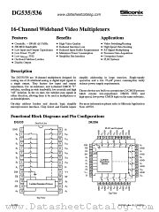 DG535 datasheet pdf Siliconix