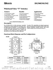 DG541 datasheet pdf Siliconix