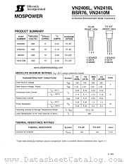 VN2406L datasheet pdf Siliconix