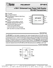 SP1481EEN datasheet pdf Sipex Corporation