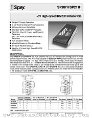 SP207HBCT datasheet pdf Sipex Corporation