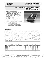 SP207EHEA datasheet pdf Sipex Corporation