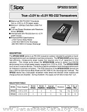 SP3222 datasheet pdf Sipex Corporation