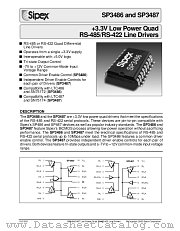 SP3486EP datasheet pdf Sipex Corporation