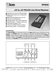 SP385A datasheet pdf Sipex Corporation