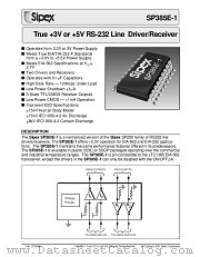 SP385E-1EA datasheet pdf Sipex Corporation