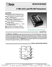 SP481REP datasheet pdf Sipex Corporation