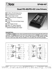 SP487CT datasheet pdf Sipex Corporation