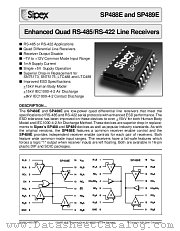 SP489EEP datasheet pdf Sipex Corporation