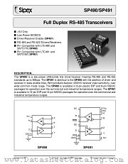 SP490 datasheet pdf Sipex Corporation