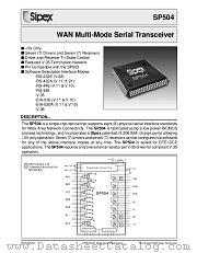 SP504 datasheet pdf Sipex Corporation