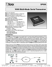 SP505 datasheet pdf Sipex Corporation