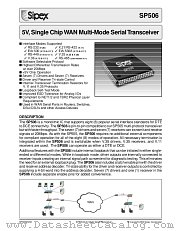 SP506 datasheet pdf Sipex Corporation