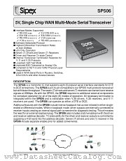 SP506CF datasheet pdf Sipex Corporation