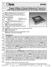 SP508 datasheet pdf Sipex Corporation