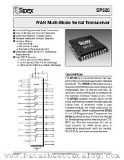 SP526 datasheet pdf Sipex Corporation