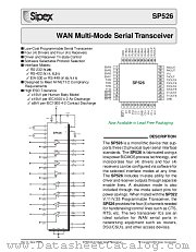 SP526CF datasheet pdf Sipex Corporation