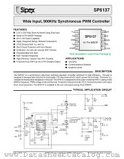 SP6137EU datasheet pdf Sipex Corporation