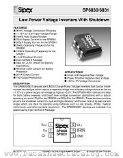 SP6830EK datasheet pdf Sipex Corporation