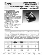 SP805LCN datasheet pdf Sipex Corporation