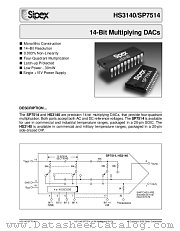 SP7514JN datasheet pdf Sipex Corporation