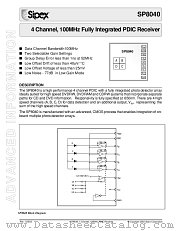 SP8040 datasheet pdf Sipex Corporation