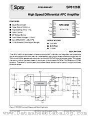 SP8126B datasheet pdf Sipex Corporation