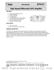 SP8127DG datasheet pdf Sipex Corporation