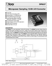 SP8527BS datasheet pdf Sipex Corporation