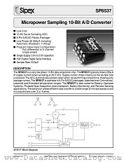 SP8537 datasheet pdf Sipex Corporation