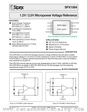 SPX1004S2-2.5/TR datasheet pdf Sipex Corporation