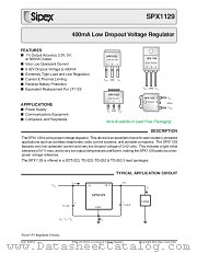 SPX1129T3-3.3/TR datasheet pdf Sipex Corporation