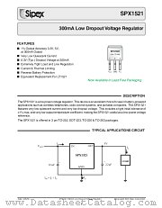 SPX1521S-2.5 datasheet pdf Sipex Corporation