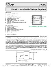 SPX3819S-3.0 datasheet pdf Sipex Corporation