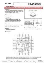 CXA1585Q datasheet pdf SONY