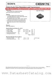 CXD2917Q datasheet pdf SONY