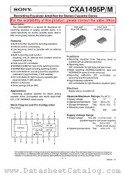 CXA1495P/M datasheet pdf SONY