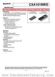 CXA1619M/S datasheet pdf SONY