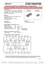 CXA1634P/M datasheet pdf SONY