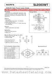 SLD303WT datasheet pdf SONY