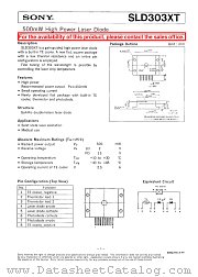 SLD303XT datasheet pdf SONY