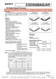 CXD2508AQ/AR datasheet pdf SONY