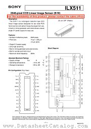 ILX511 datasheet pdf SONY